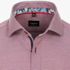 Сорочка Venti Modern Fit 623869300-401 в бордовой гамме короткий рукав