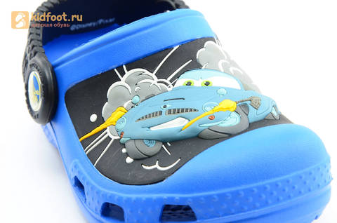 Сабо Крокс (Crocs) пляжные шлепанцы кроксы для мальчиков, цвет синий. Изображение 11 из 12.