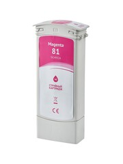 Струйный картридж Sakura C4932A (№81 Magenta) для HP Designjet 5000/5000PS/5500/5500PS, водорастворимый тип чернил, пурпурный, 750 мл.