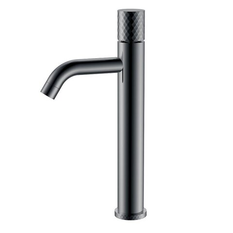Boheme 122-SGM Смеситель STICK для умыв. выс. Shine Gun Metal высокий с ручкой DIAMOND