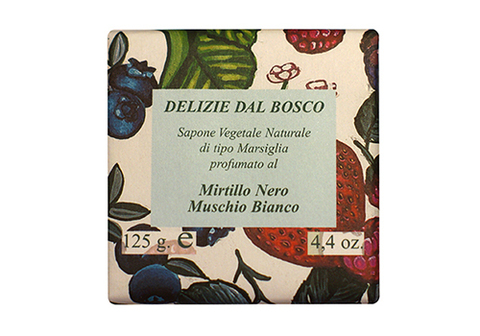 Натуральное косметическое мыло с черникой и белым мускусом, 125г