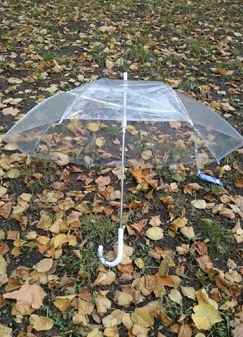 Зонт-трость прозрачный, полуавтомат