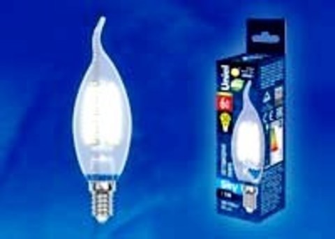 Uniel Лампа LED-CW35-6W/WW/E14/FR Sky свеча на ветру (теплый свет)