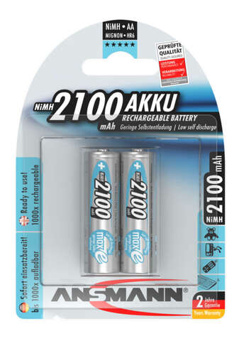 Аккумулятор АА/NiMH ANSMANN MaxE 1.2V 2100mAh