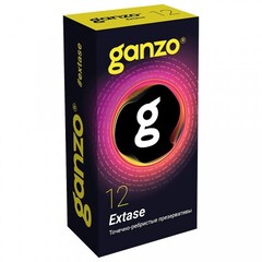 Презервативы точечно-ребристые Ganzo Extase 12 шт.
