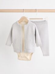 Комплект из трех предметов Next N22-284, Светло-серый, Молочный