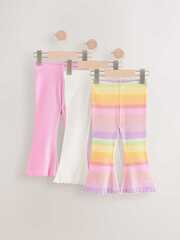 Легинсы-клеш для девочки Next AM7-590, 3 шт., Розовый, Белый
