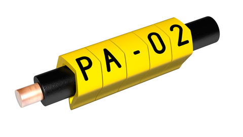 Маркер на провод 0.2-1.5 мм PA желтый. ~ 1000 шт катушка