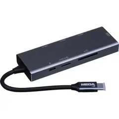 Разветвитель USB HS002 USBх3/HDMIх1/microSDx1/TFcardx1/Серый