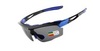 Очки солнцезащитные XQ410, (черно-синие / дымчатые) +3 доп. линзы