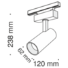 Трековый светильник Technical Focus LED  TR019-2-15W4K-B