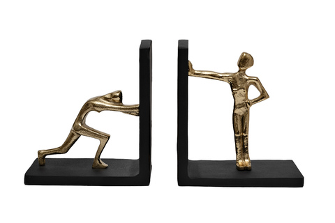 Держатель для книг 21см Garda Decor металлический черно-золотой