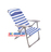 Кресло-шезлонг складное с подушкой К2, синяя ПВХ, каркас серебро,  Ника, г. Ижевск
