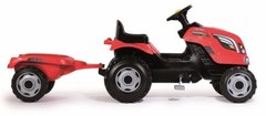 Педальный трактор с прицепом Smoby 710108 на педалях красный