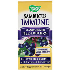 Nature's Way, Sambucus Immune, бузина, стандартизированный экстракт, 30 пастилок