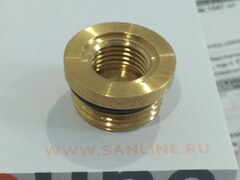 Футорка Sanline 1/2" НР - 1/4" ВР с О-обр. уплотнителем Арт.52006
