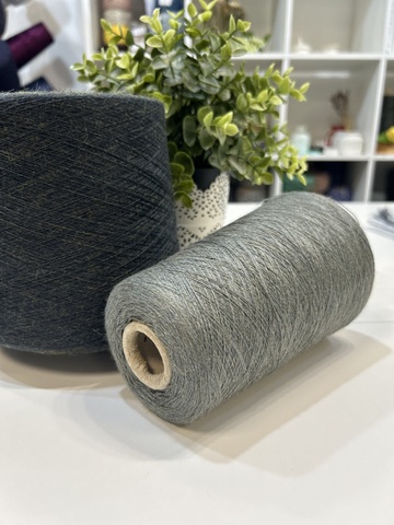 Кашемир 60%, альпака 40% LORO PIANA Tess Mel 1300 шалфейный меланж