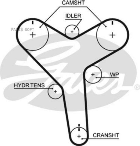 Ремень ГРМ GATES   T-257