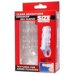 Насадка на пенис с кольцом для мошонки Clear Sensations Enhancer Sex Sleeve - 11,5 см. - 