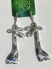 Жираф (серьги из серебра)