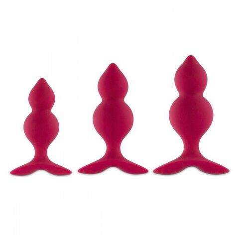 Набор из трех розовых анальный пробок Bibi Twin Butt Plug Set - FeelzToys FeelzToys FLZ-E27817