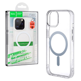 Силиконовый чехол с магнитом (MagSafe) Hoco TPU для iPhone 13 Pro (6.1) (Прозрачный)