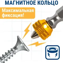 Бита отверточная с магнитным кольцом ПРАКТИКА 