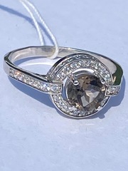 1100187-раухтопаз (кольцо из серебра)