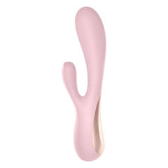 Розовый вибратор-кролик Satisfyer Mono Flex с управлением через приложение - 20,4 см. - 