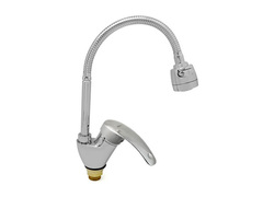 67-0-728 Смеситель стандарт однорычажный для кухни, гайка, рефлектор, керамический картридж 40мм (Дикалан)