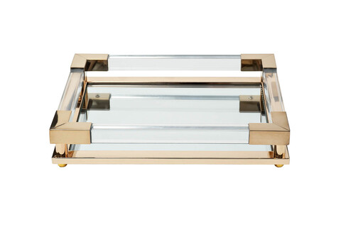 Поднос декоративный 32x25см Garda Decor золотой