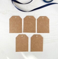 Набор бирок Крафт без печати 5 шт