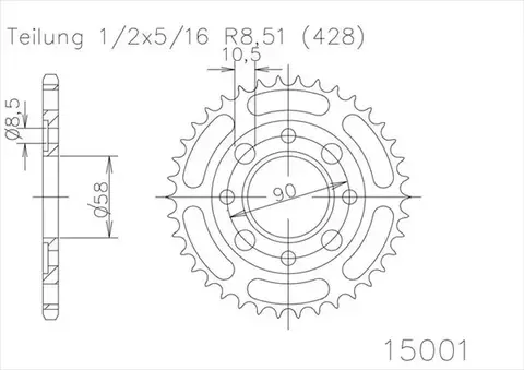 Звезда ведомая 50-15001 44