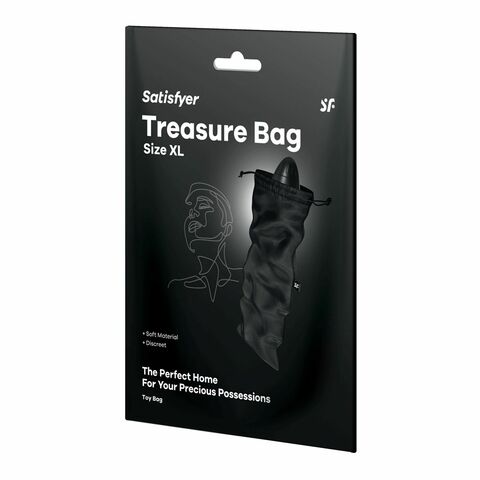 Черный мешочек для хранения игрушек Treasure Bag XL - Satisfyer 4059518