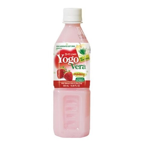 Напиток с соком алоэ Yogovera Клубника (клубника), 500 мл