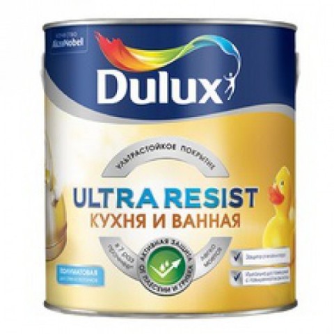 Dulux Ultra Resist/Дулюкс Кухня и Ванная ультрастойкая краска для влажных помещений