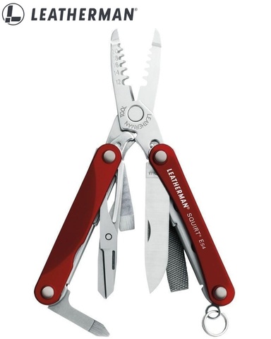 Мультитул Leatherman Squirt ES4 Electrician, 57,2 mm, 13 функций, Red  (831237)