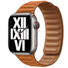 Ремешок Apple 45 mm Golden Brown Leather Link - S/M (ML7U3ZM/A)