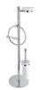 Cezares OLIMP-WBS-02-M OLIMP-WBS-02-M Стойка напольная с держателем туалетной бумаги щёткой для унитаза, полотенцедержателем и мыльницей,  Бронза