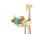 Aquatek AQ1021BG AQ1021BG ЕВРОПА комплект для гигиенического душа встроенный (смеситель + гигиеническая лейка + шланг), шлиф. золото