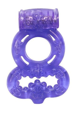 Фиолетовое эрекционное кольцо Rings Treadle с подхватом - Lola Games Rings! 0114-61Lola