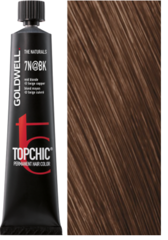 Goldwell Topchic 7N@BK средний блонд с бежево-медным сиянием (осенний блонд) TC 60ml