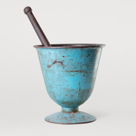 МЕТАЛЛИЧЕСКАЯ СТУПКА С ТОЛКУШКОЙ