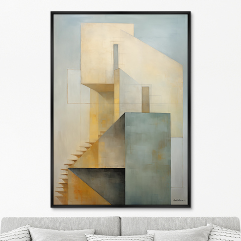 ArtNoMore - Репродукция картины на холсте Buildings, early morning, No 1, 2024г.