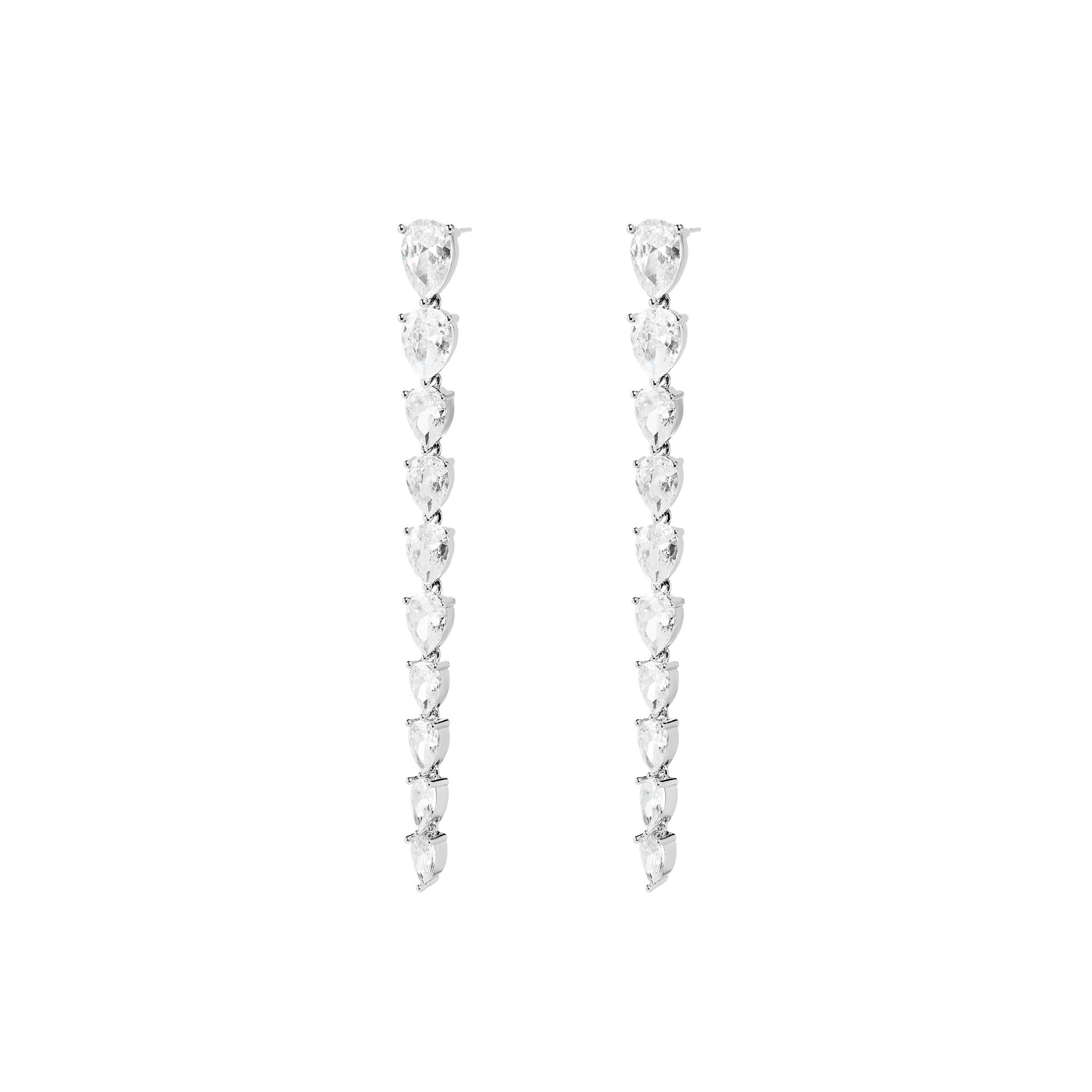 

Серьги Silver Long Earrings With Crystals