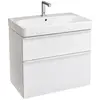 Шкафчик для раковины Geberit Smyle Square, с двумя выдвижными ящиками: B=73.4см, H=61.7см, T=47см, Белый / Высокоглянцевое покрытие