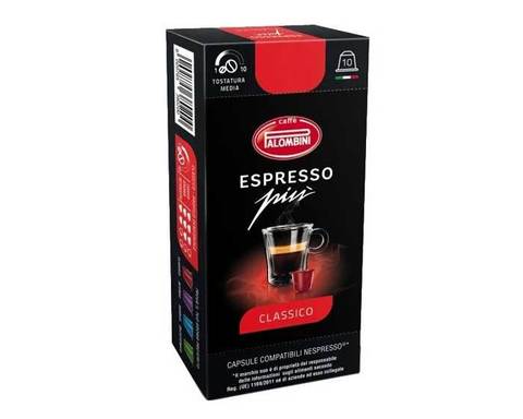 Кофе в капсулах Palombini Espresso Piu Classico, 10 капсул для кофемашин Nespresso