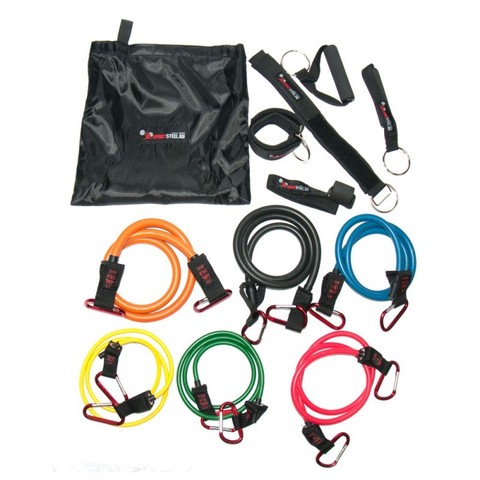 1213-17 Эспандер многофункц. Sportsteel Resistance band kit 6 жгутов