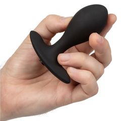 Черная расширяющаяся анальная пробка Weighted Silicone Inflatable Plug M - 