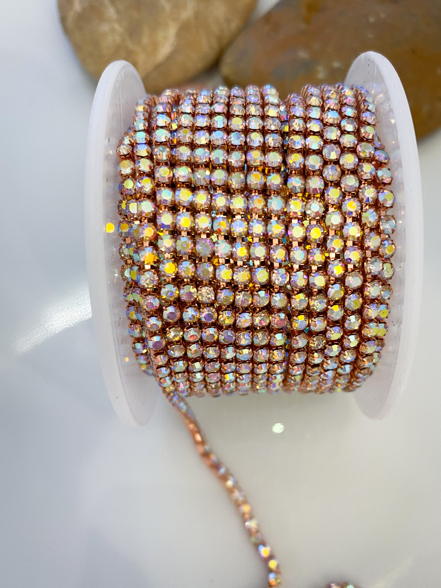 Цепь стразовая Crystal AB - 2,5 мм